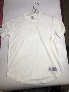RUSSELL ATHLETIC NEW MESH BASEBALL JERSEY SHIRT YOUTH SIZE Large White - Picture 1 of 9