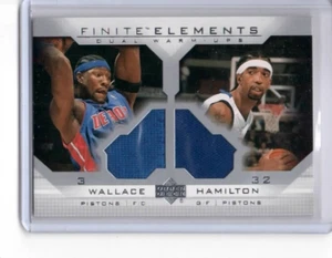 Ben Wallace/Richard Hamilton 2003 Upper Deck Finite Elements Dual Jersey - Picture 1 of 2