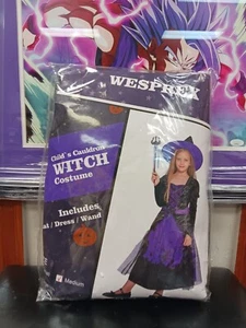 Wesprex Girls Cauldron Witch Halloween Costume New Size Medium (8-10) - Picture 1 of 4