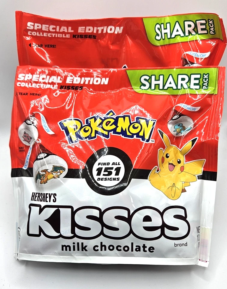 2x Pokemon Hershey's Kisses Share Size Pack Special Edition Collectible