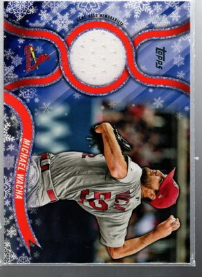 B4163- 2018 Topps Walmart Holiday Snowflake Relics #RMW Michael Wacha - NM-MT - Image 1 of 2