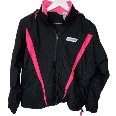 Cortavientos vintage Nike gris etiqueta nailon con cremallera - para mujer talla M Foto 1 de 4