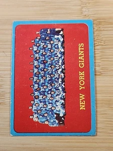 1963 TOPPS FOOTBALL NEW YORK GIANTS TEAM #60 EX *A19885 - Picture 1 of 2