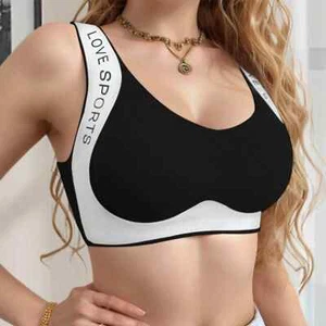 Womens Sports Bra Compression Wicking High Impact Sports Bra - Picture 1 of 13