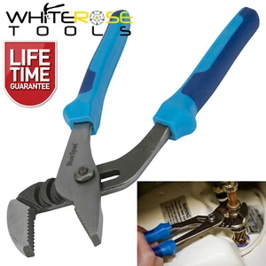Alicates de bomba de agua BlueSpot junta de ranura 10" 250 mm agarre suave llave de tubería plomería - Imagen 1 de 4