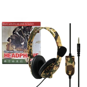 Gaming Headset for PS4, XBOX ONE and SWITCH - Camouflage Yellow - Picture 1 of 6