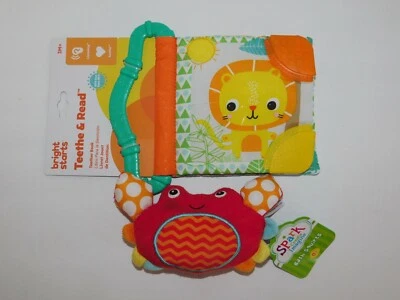 Juguetes para bebés mordedor libro arrugado y chorros de baño cangrejo Foto 1 de 4
