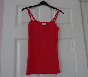 TOP LADIES ORANGE STRAPPY SIZE 8 VGC - Picture 1 of 2