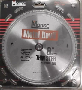 Dünnes Stahl Kreissägeblatt 9 Zoll 68T Morse Metall Teufel - Bild 1 von 1
