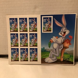BUGS BUNNY STAMP SHEET -- USA 10- 32 CENT CARTOONS 1997 (full 10-stamp sheet) - Picture 1 of 12