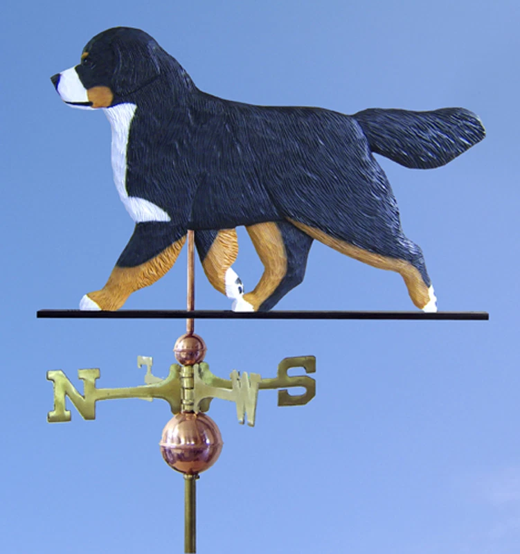 Bernese Mountain Dog Hand Carved Hand Painted Basswood Dog Weathervane - Image 1 of 1