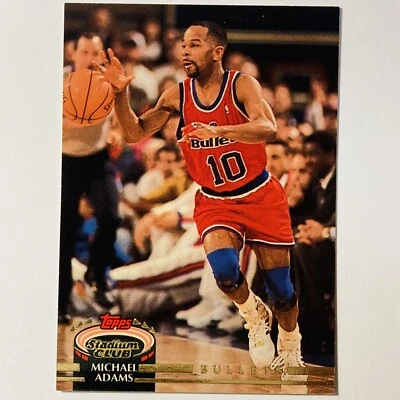 1992-93 Stadium Club Washington Bullets Basketball Card #134 Michael Adams Tc2 - Image 1 of 2