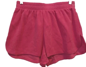 NO BOUNDARIES PINK TERRY CLOTH KNIT SHORTS  Elastic Waist Sz. Jr. L - Picture 1 of 7