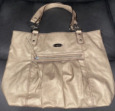 Bolsa de ombro Nine & Co dourada clara - Imagem 1 de 4