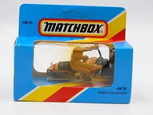 Matchbox Superfast Harley Davidson Motorcycle 80s MB-50 IN Blue Box England - Picture 1 of 4