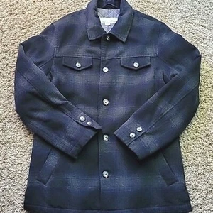 Utex Wool Blend Men's Plaid Coat Jacket Size M - Picture 1 of 15