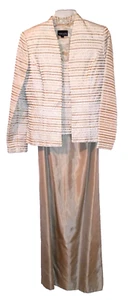 XScape by Lawrence Kurtz Woman's Champagne 2pc formal dress size 4 eveningwear - Picture 1 of 8