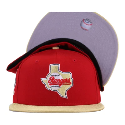 New Era Texas Rangers Two Tone 59FIFTY Fitted Hat Arlington Stadium Patch 7 1/2 - Image 1 of 4