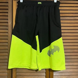 Batman Athletic Neon and Black Boys Shorts Size XL (14-16) Elastic Waist 10.5 in - Picture 1 of 12