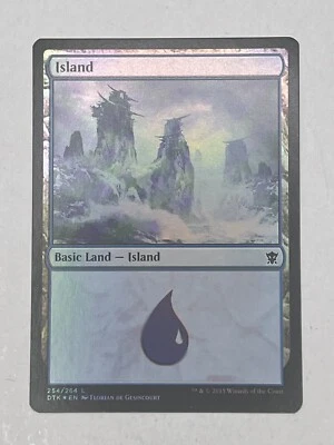 MTG Artist Proof Foil Island (#254) DTK Signed by FLorian De Gesincourt - Image 1 of 2