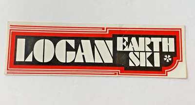 Calcomanía grande de esquí Logan Earth de los años 70 calcomanía de skate de colección Dogtown Powell Foto 1 de 4