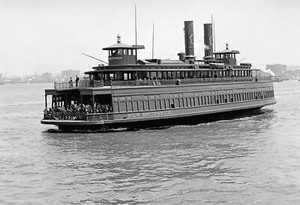 1905 Pennsylvania Railroad Ferry Vintage Old Photo 8.5" x 11" Reprint