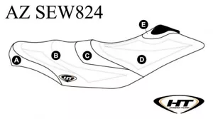 HydroTurf Seat Cover for Seadoo GTI 130 2006 2007 2008 2009 10/Wake 155 2009 10 - Picture 1 of 2