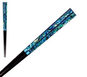 Palillo tradicional lacado japonés Wakasa nuri acrílico azul Miyabi L - Imagen 1 de 5