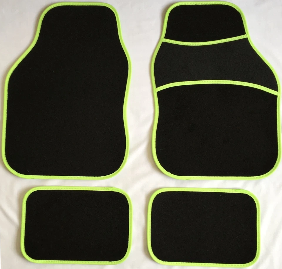 ALFOMBRAS NEGRAS CON ACABADO VERDE FLUORESCENTE PARA PEUGEOT 307CC 308 308CC 308 407 RCZ Foto 1 de 1