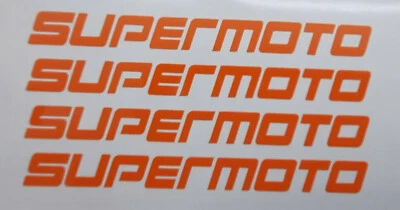 PLOTTI-SHOP 4x Aufkleber 10 x1cm Motorrad Supermoto Recing passt für KTM Felgen Lenker Helm