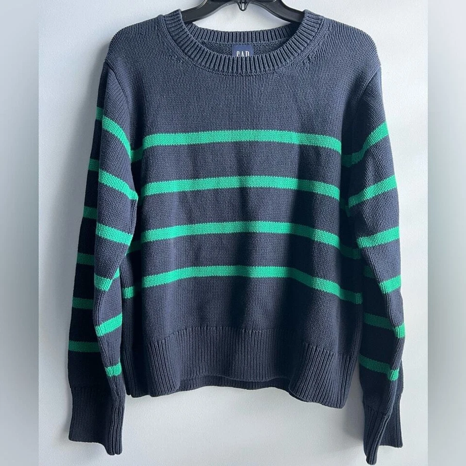 Gap Women's Crewneck Sweater Midnight Sandra Stripe X-Small