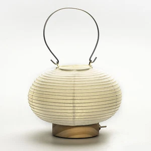 Hayashi Kougei Portable Japanese Paper Lantern with 100 Hour LED Light - Maru - Picture 1 of 4