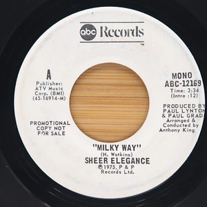 SHEER ELEGANCE - MILKY WAY - SOUL 45 PROMO ABC RECORDS - Picture 1 of 2