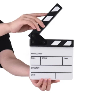 Acrylic Film Clapboard Director Cut Action Scene Clapper Board 16.5 * 15cm H2Q5 - Picture 1 of 12