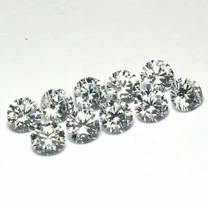 6 Pcs Loose CVD Lab-Grown Diamond 2.80 mm Round D to F - IF Certified Diamond - Picture 1 of 6