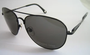 MICHAEL KORS SUNGLASSES PIPER MKS144 001 BLACK DARK GREY GENUINE MK PILOT BNWT - Picture 1 of 11