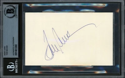 Tom Seaver Signed 3x5 Index Card Mets, Reds Beckett #14613360 - Image 1 of 2