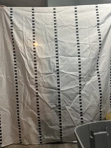 Cortina de Ducha Boho Blanco y Negro Cortina de Ducha Solo (SB) - Imagen 1 de 3