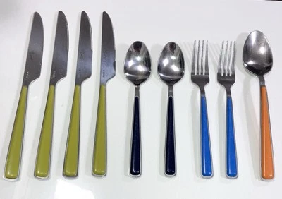 Lote de 9 cubiertos Fiesta acero inoxidable patrón merengue Foto 1 de 2