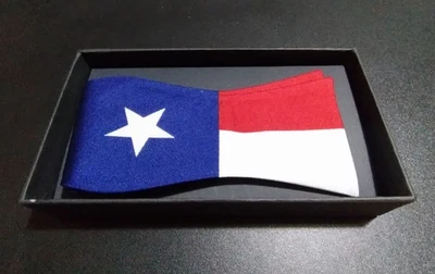 BANDEIRA DO TEXAS GRAVATA BORBOLETA 100% SEDA COLEÇÃO PERSONALIZADA - Imagem 1 de 4