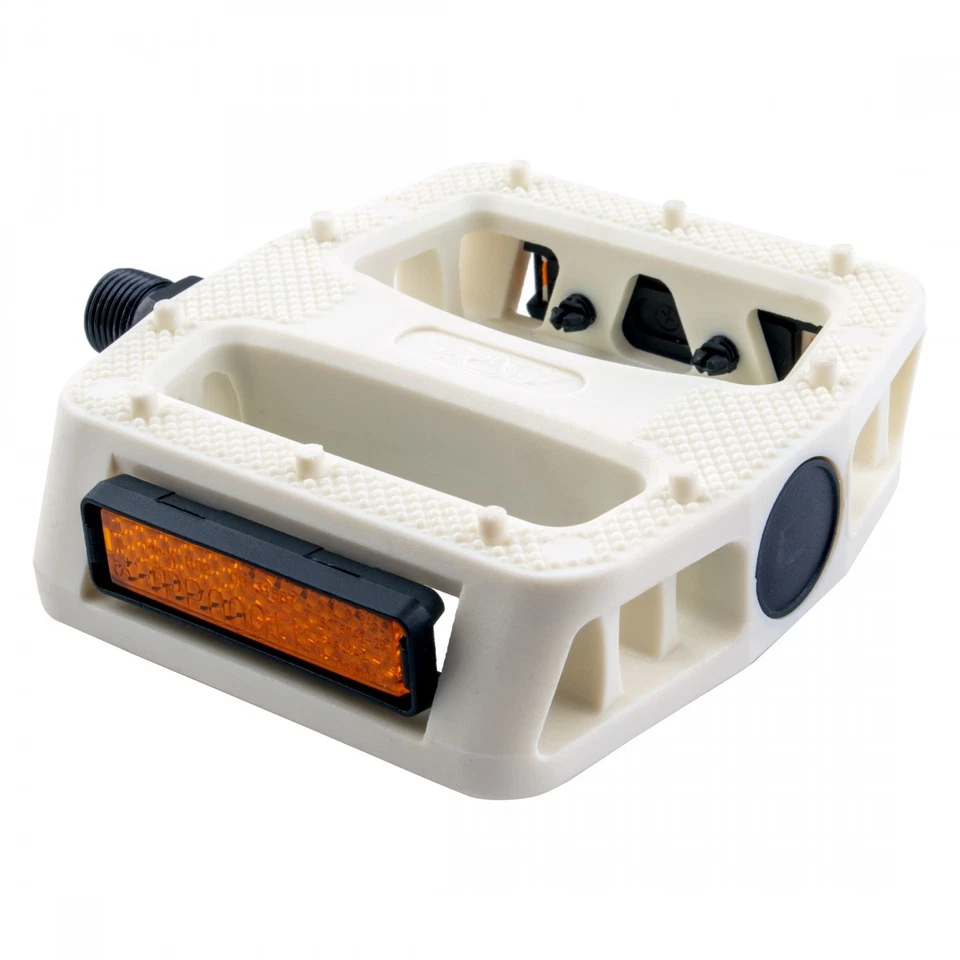 SE Bikes 12 O-clock Platform Pedals White 9/16"