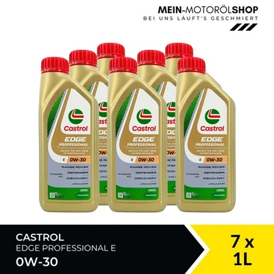 Castrol Edge Professional E 0W-30 Jaguar ACEA C2 Motoröl 7x1 Liter = 7 Liter