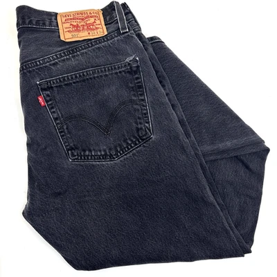 Винтажные мужские джинсы Levis 501 34x34 черные прямые джинсы из денима на пуговицах 90-е DR - Изображение 1 из 4