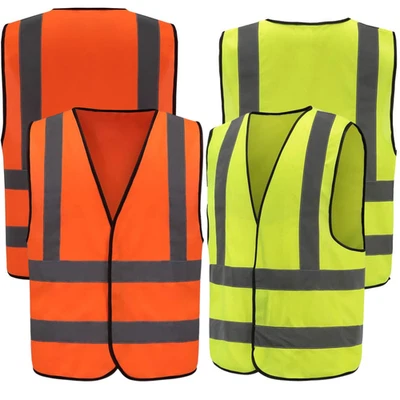 Hi Viz Vest Yellow High Vis Safety Orange EN471 High Visibility Waistcoat Jacket - Image 1 of 4
