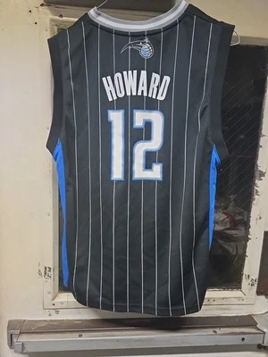 Dwight Howard #12 Jersey Adidas Orlando Magic Youth Large 14/16 Black Striped  - Image 1 of 4