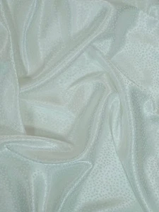 Ivory Polka Satin Jacquard Fabric - Nobody's Child Fabric - Picture 1 of 4