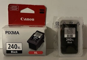2 Original Canon 240XL Schwarz Tintenpatronen 1 versiegelter Karton + 1 versiegelte Verpackung - Bild 1 von 8