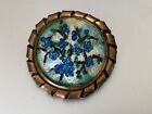Beautiful Antique French Brooch - Porcelain Limoges signed by the Artist