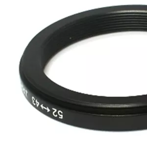 52mm to 43mm Step-Down Lens Filter Ring Adapter - Picture 1 of 9