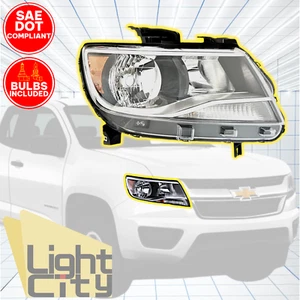 For 2015-2021 Chevy Colorado Black Passenger Side Headlight (Reflector Type) RH - Picture 1 of 12